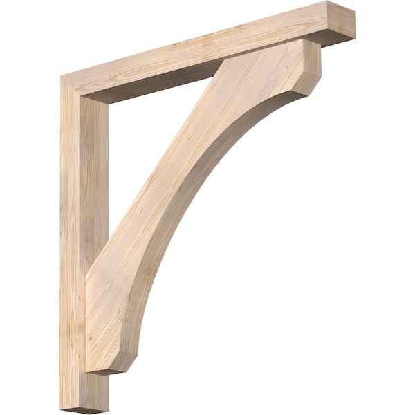 Ekena Millwork Legacy Block Smooth Bracket w/ Offset Brace, Douglas Fir, 5 1/2"W x 44"D x 44"H BKT0604X44X44LEC05SDF - main